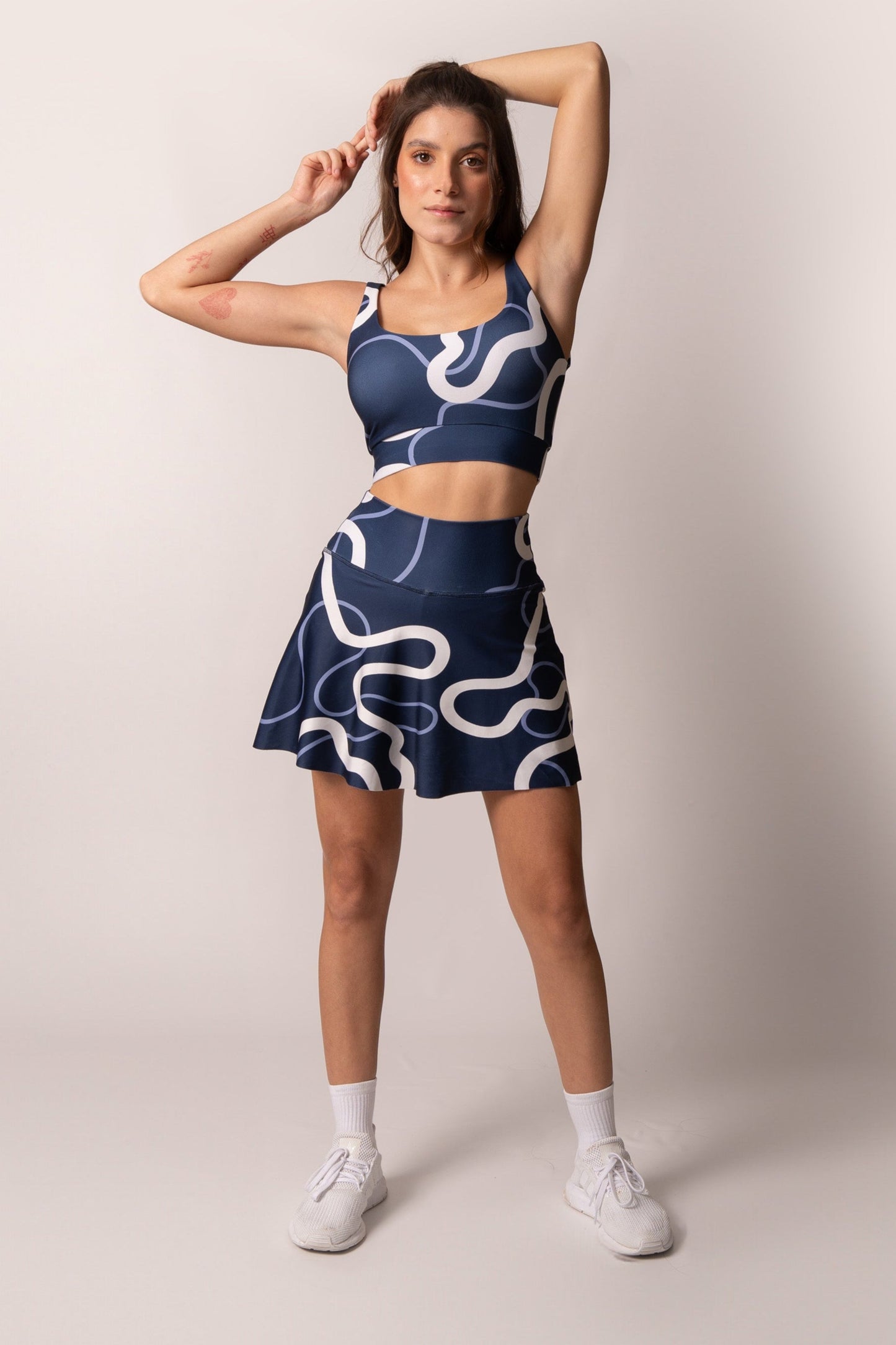 Helena Blueberry Waves Skirt