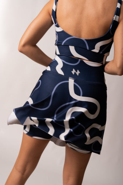 Helena Blueberry Waves Skirt